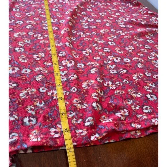 Free People Red Say Hello Floral Mini Dress SZ M Modern Boho - Picture 13 of 14